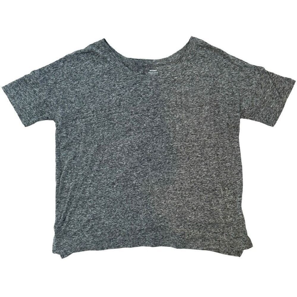 🔥4/$25 Old Navy Dark Charcoal Boyfriend Tee Women’s Large